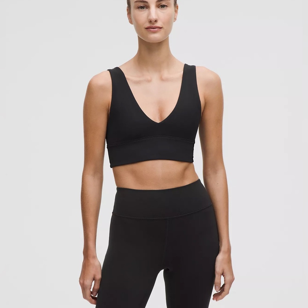 lululemon athletica Black Deep V Sports Bra